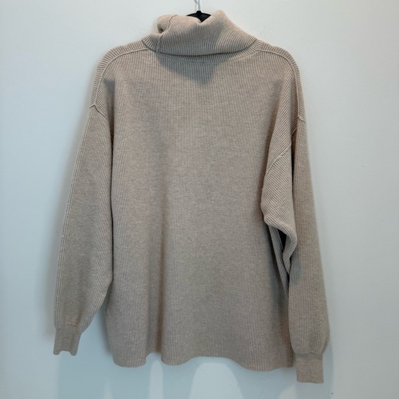 Free People Softly Structured Tunic Sweater Turtleneck Rib Knit S - Picture 6 of 11